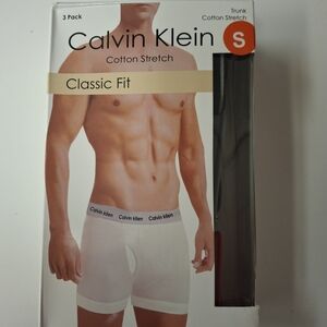 Calvin Klein Men's White Cotton Stretch Boxer Briefs